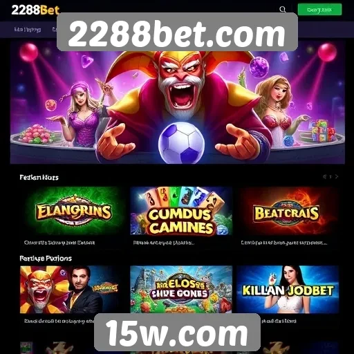 Variedade de jogos disponíveis no 2288bet e suas categorias
